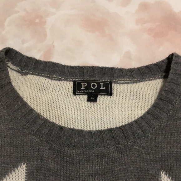 POL Grey Winter Snowflake Fair Isle Sweater - Picture 2 of 10